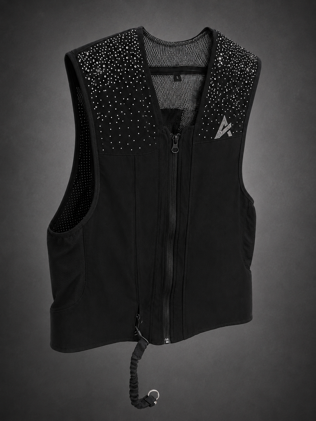 Gilet airbag d’équitation à cristaux WATERFALL AXION Equestrian – vue trois-quarts
