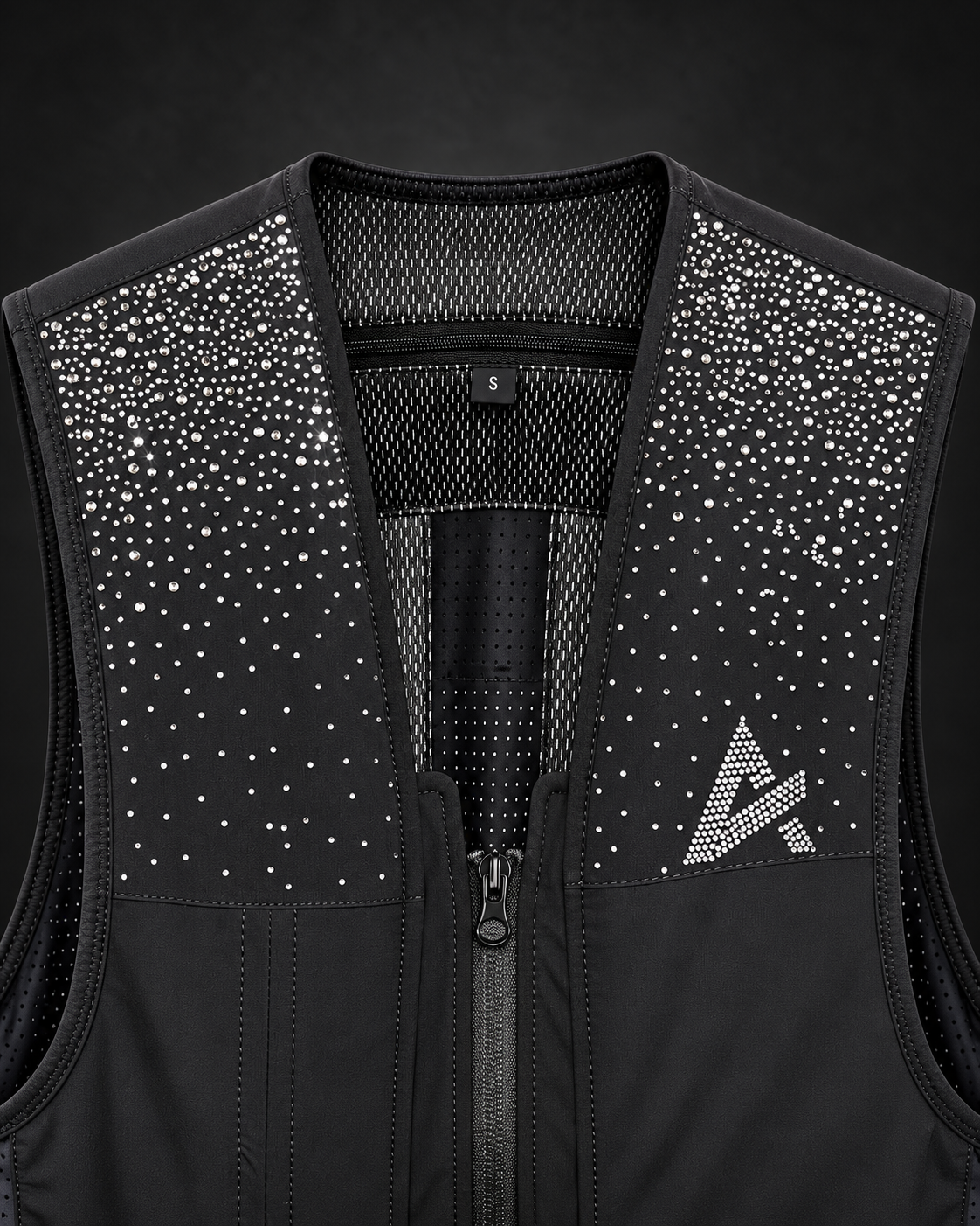 Chaleco airbag Crystal WATERFALL AXION Equestrian, cristales Swarovski en los hombros.