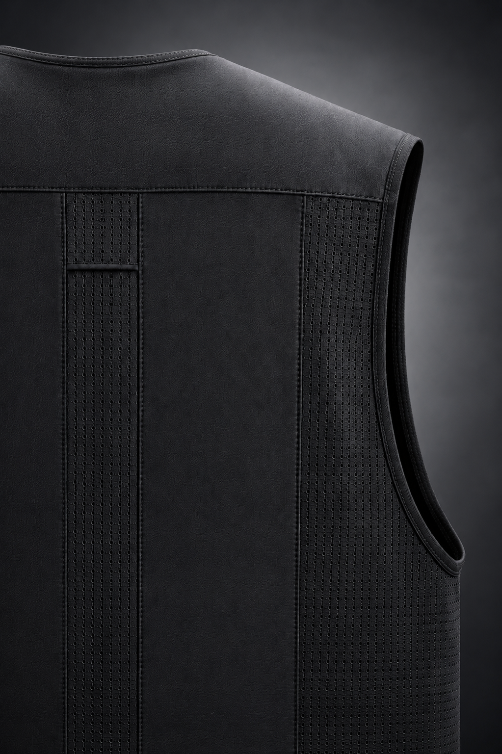 Colete airbag AXION Equestrian, pormenor do painel superior das costas.
