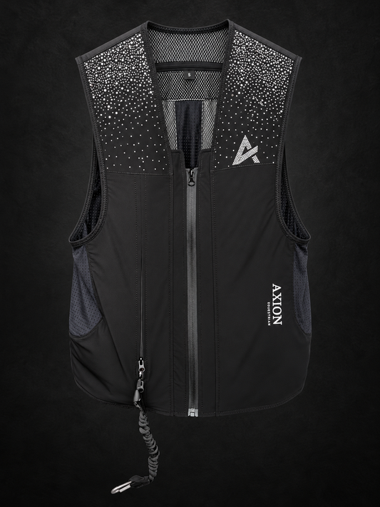 
Colete airbag Crystal WATERFALL AXION Equestrian, vista de frente.