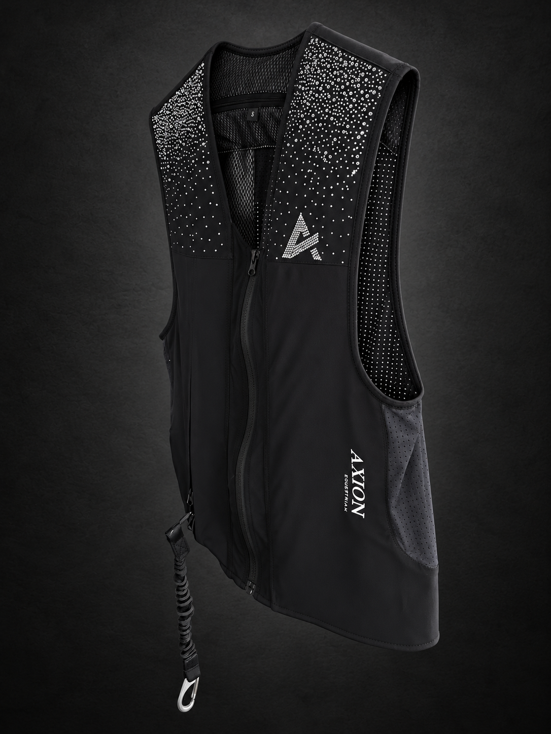 
Chaleco airbag Crystal WATERFALL AXION Equestrian, vista frontal.