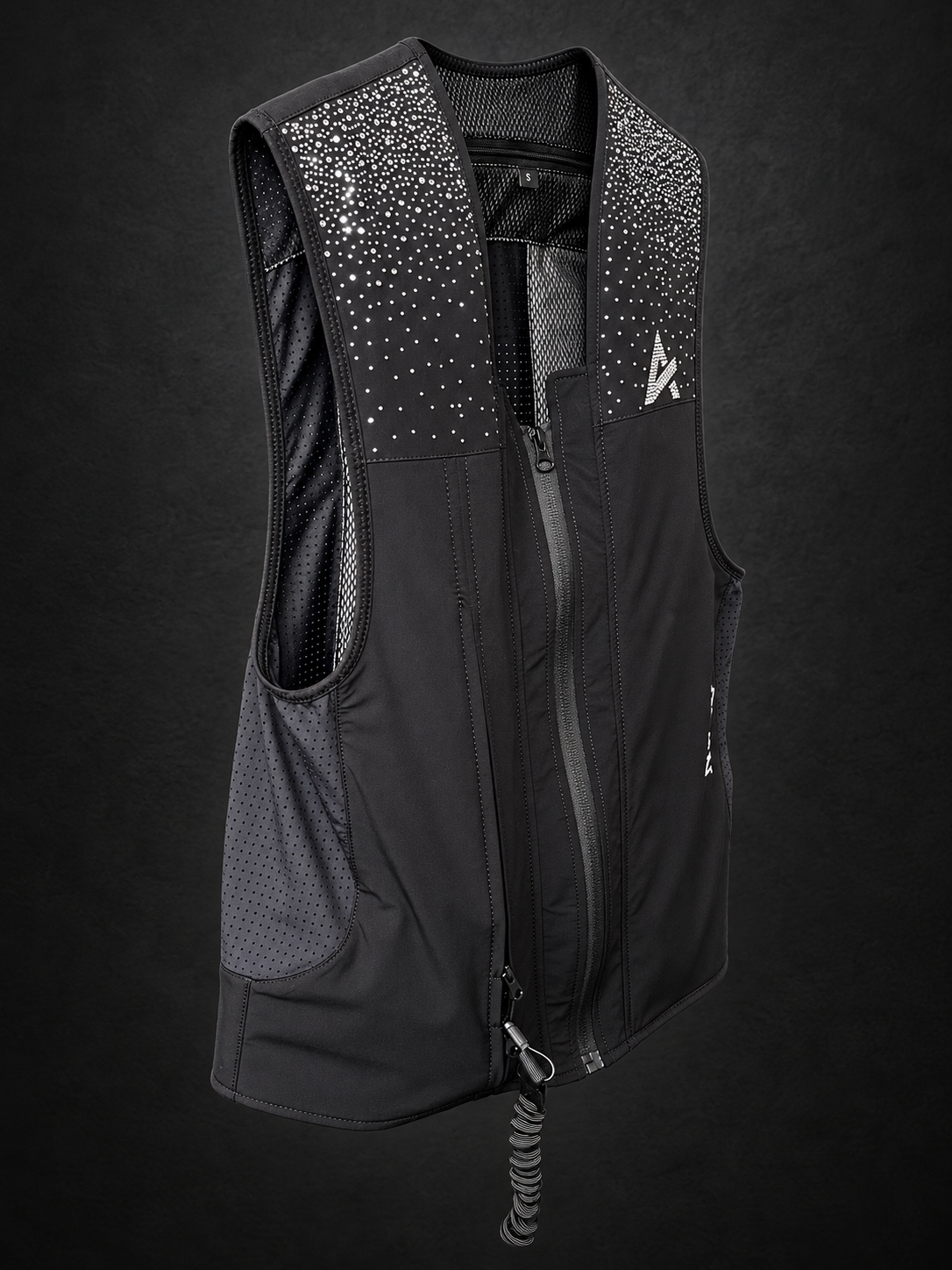 
Chaleco airbag Crystal WATERFALL AXION Equestrian, vista de tres cuartos.