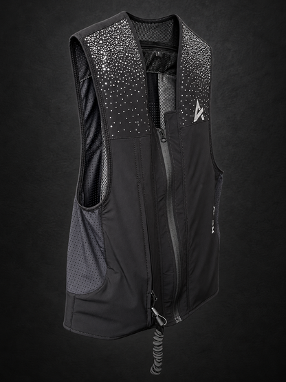 
Chaleco airbag Crystal WATERFALL AXION Equestrian, vista de tres cuartos.