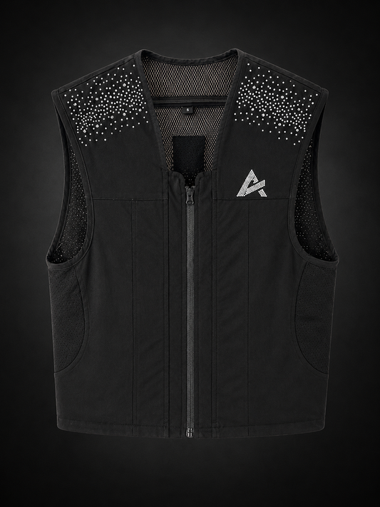 Gilet Airbag Équitation Crystal AURORA AXION Equestrian vue de face
 
