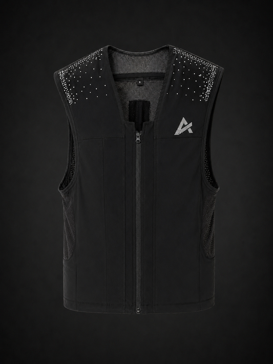 Gilet Airbag Équitation Crystal FALL LINE AXION Equestrian vue de face