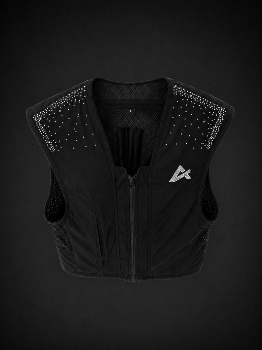 Gilet Airbag Équitation Crystal FALL LINE AXION Equestrian vue de haut