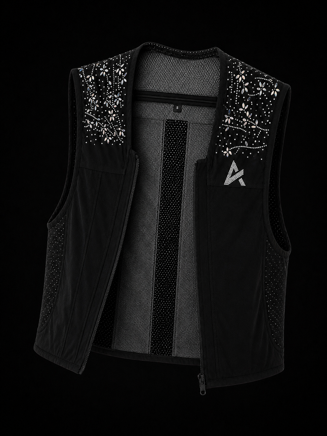 Gilet Airbag Équitation Crystal FLOWER AXION Equestrian ouvert