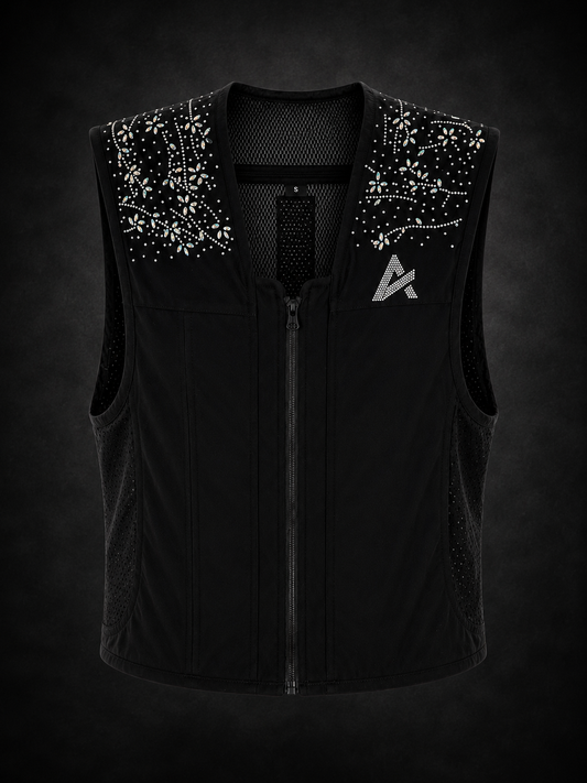 Gilet Airbag Équitation Crystal FLOWER AXION Equestrian vue de face