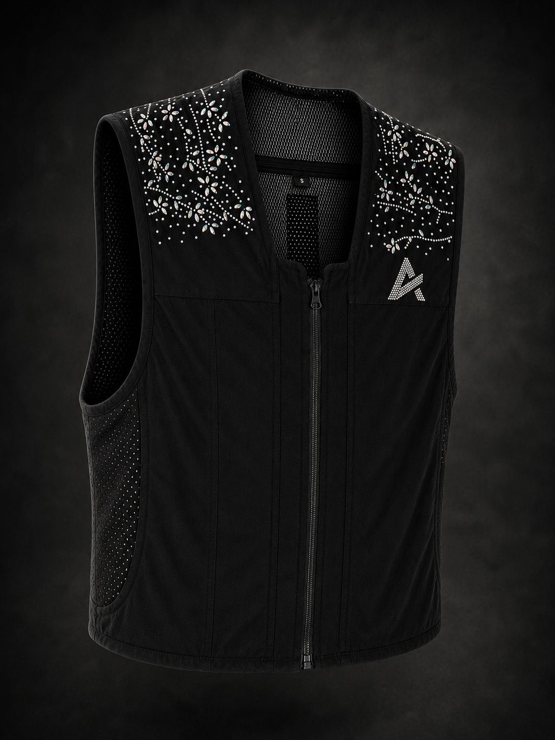 Gilet Airbag Équitation Crystal FLOWER AXION Equestrian vue côté gauche