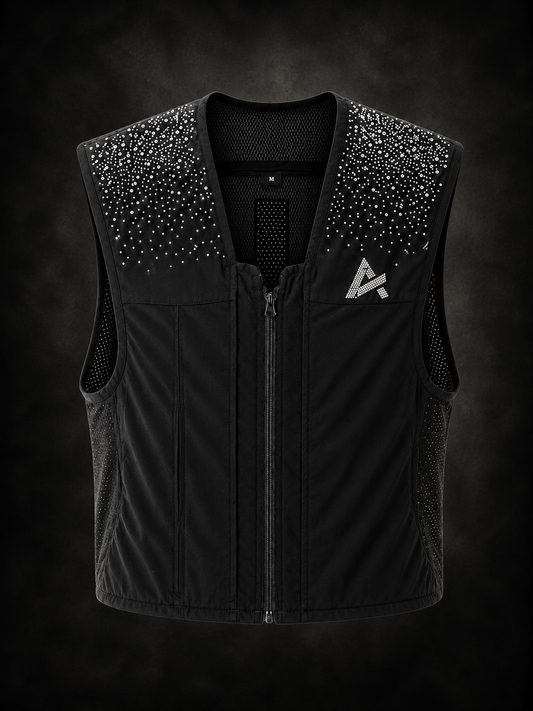 Gilet Airbag Équitation Crystal WATERFALL AXION Equestrian vue de face